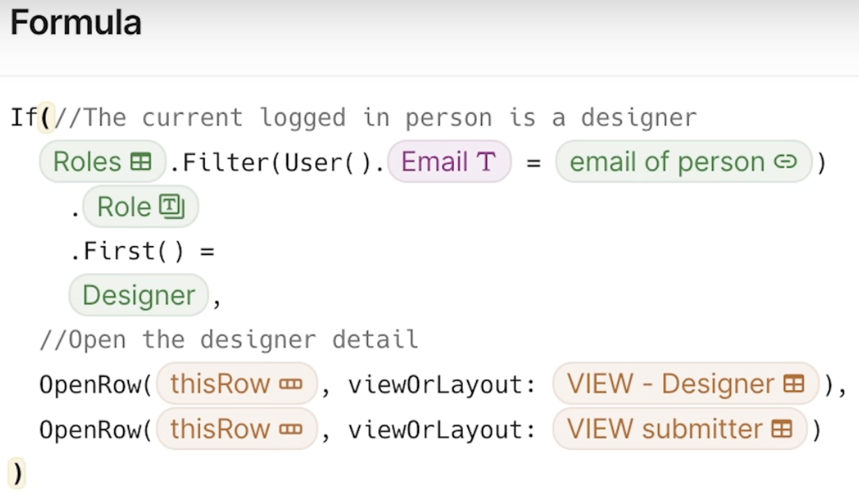Coda Formula to open a specific table layout tutorial from Simpladocs